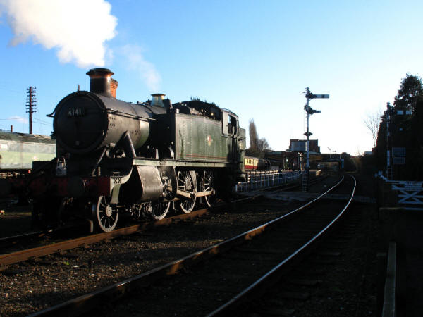Locomotive 4141 at Loughborough Central on the Great Central Railway