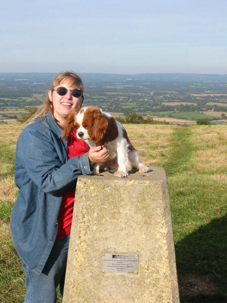 Lucy and Henry on top of Ditchling Beacon