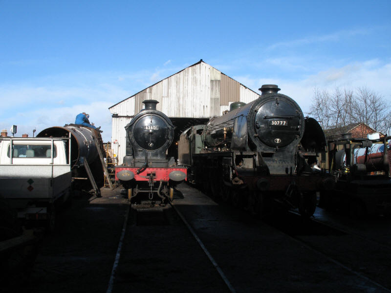 Engine shed at Loughborough Central on the Great Central Railway