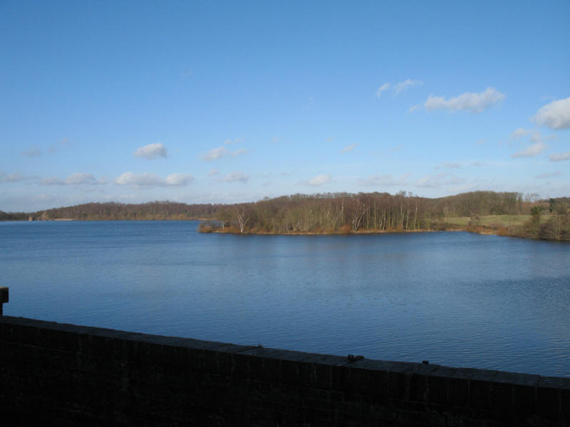 Swithland Reservoir from Swithland viaduct, Great Central Railway