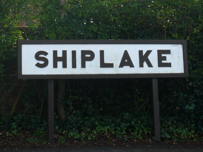 Shiplake railway station sign