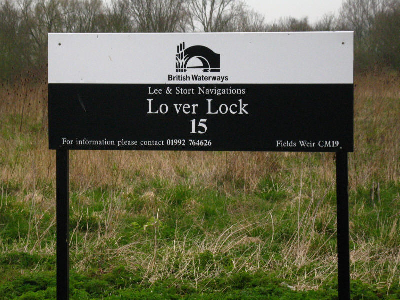 Lower Lock sign, River Stort