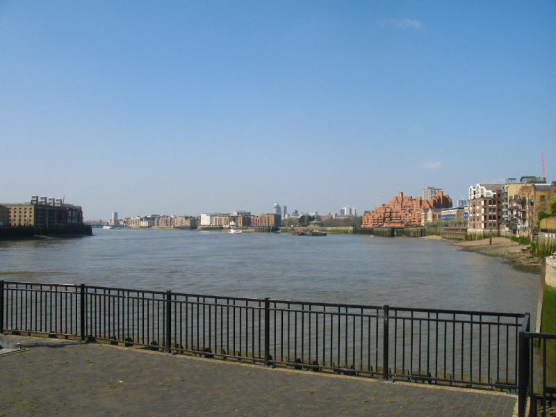 River Thames by the entrance to Limehouse Basin
