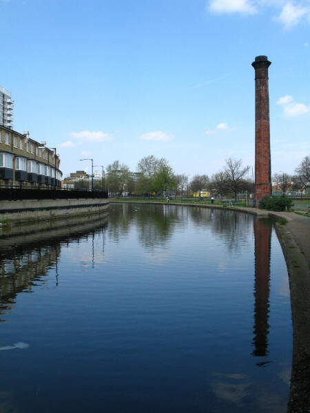 Factory chimney by Regent's Canal