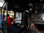 Stephen at the controls of Evening Star during a visit to the Museum of the Great Western Railway
