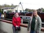 Sara and Lucy at New Romney on the Romney, Hythe and Dymchurch Railway