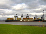 The 131,000-tonne MSC Francesca at Felixstowe Docks